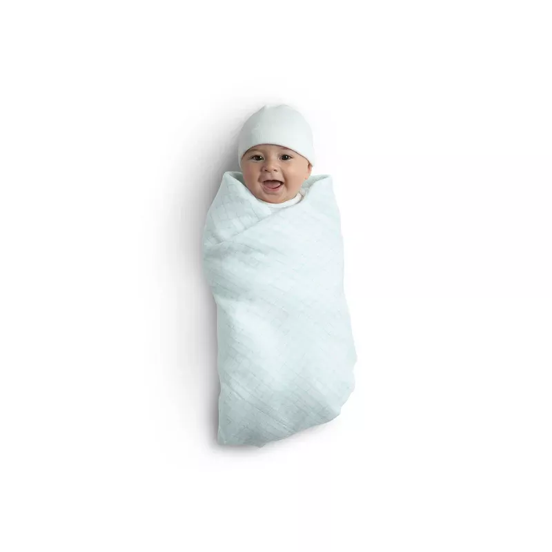 100% cotton muslin baby receiving blankets – 4 pack