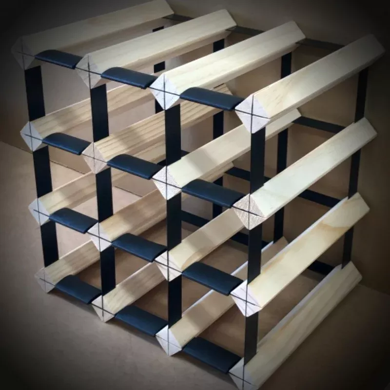 12-bottle timber wine rack 33 configuration