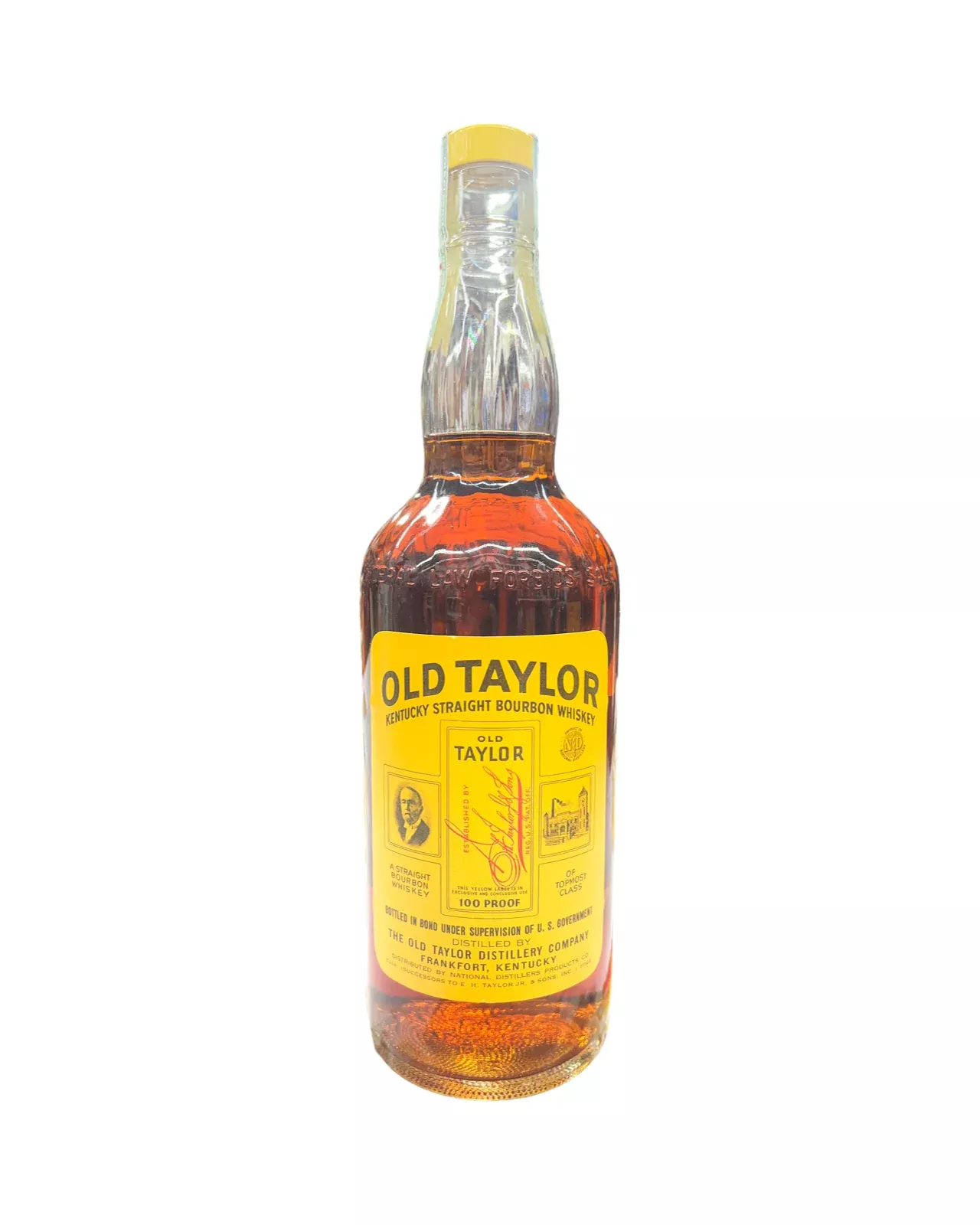 1960-1965 Old Taylor 100 Proof Bottled in Bond Kentucky Straight Bourbon Whiskey 4/5 Quart