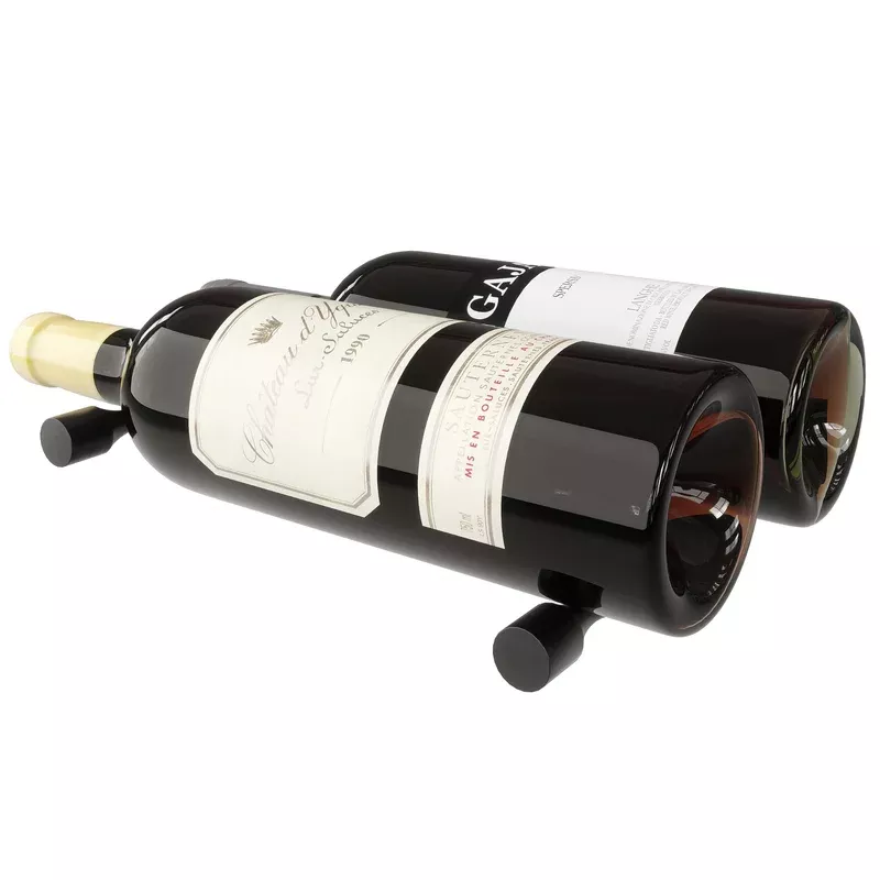2 bottle label facing display with pegs