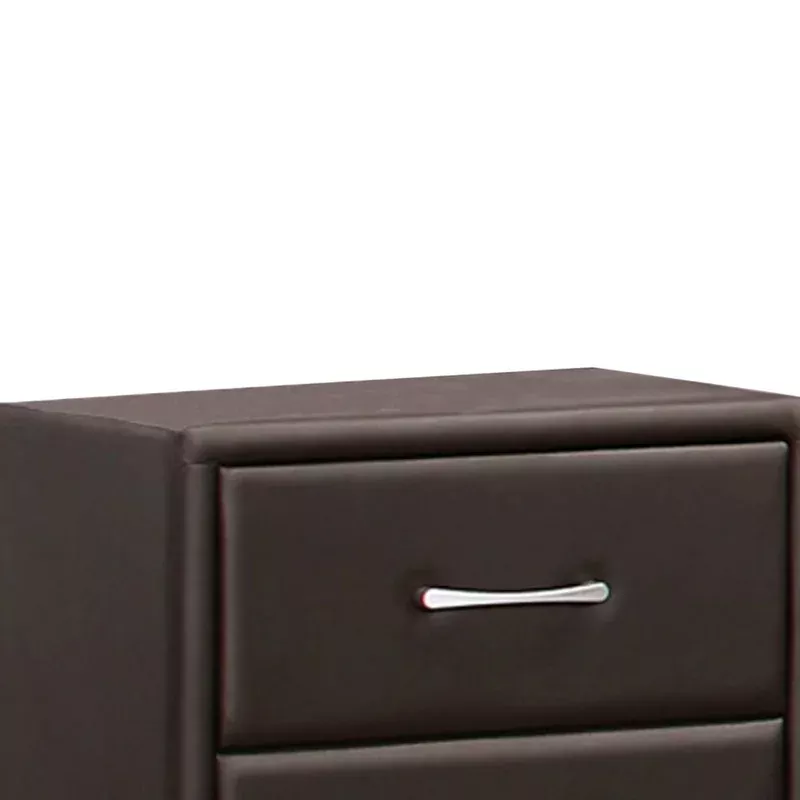 2 drawer night stand in wood and pvc black – bm179894