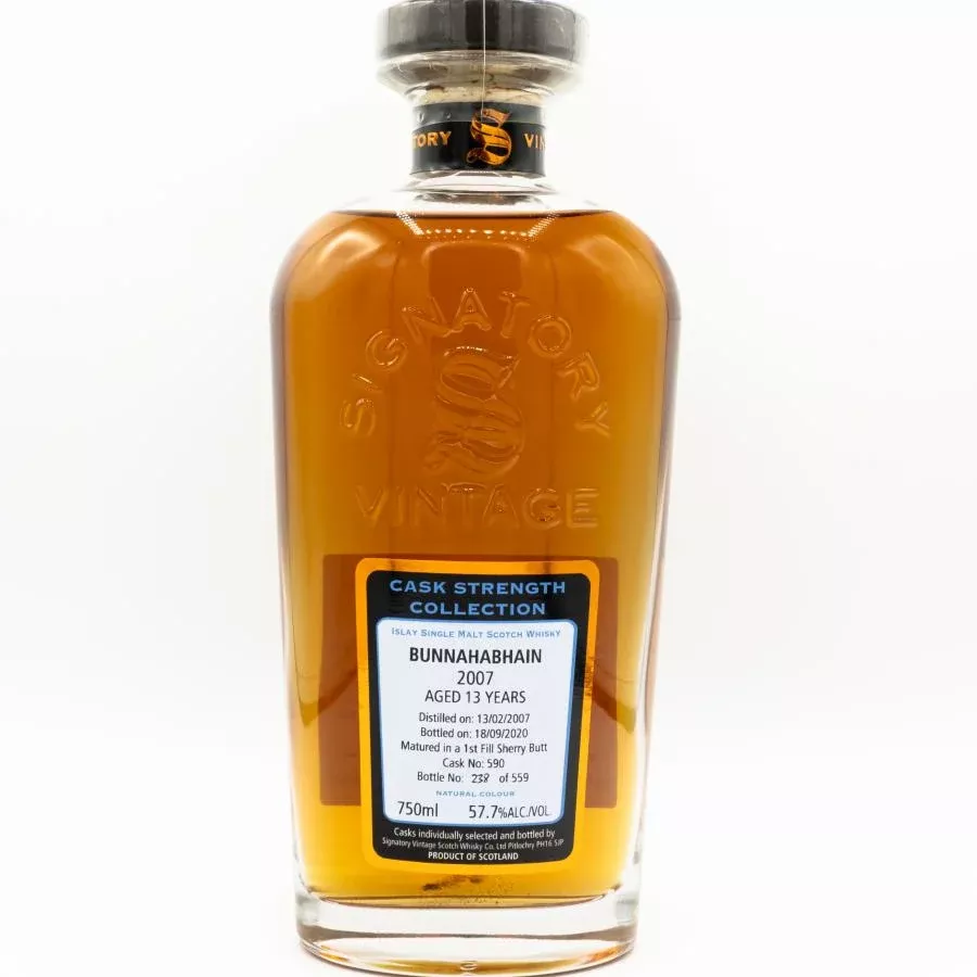 2007 Signatory Vintage Cask Strength Collection Bunnahabhain 13 Year Old Single Malt Scotch Whisky 750ml