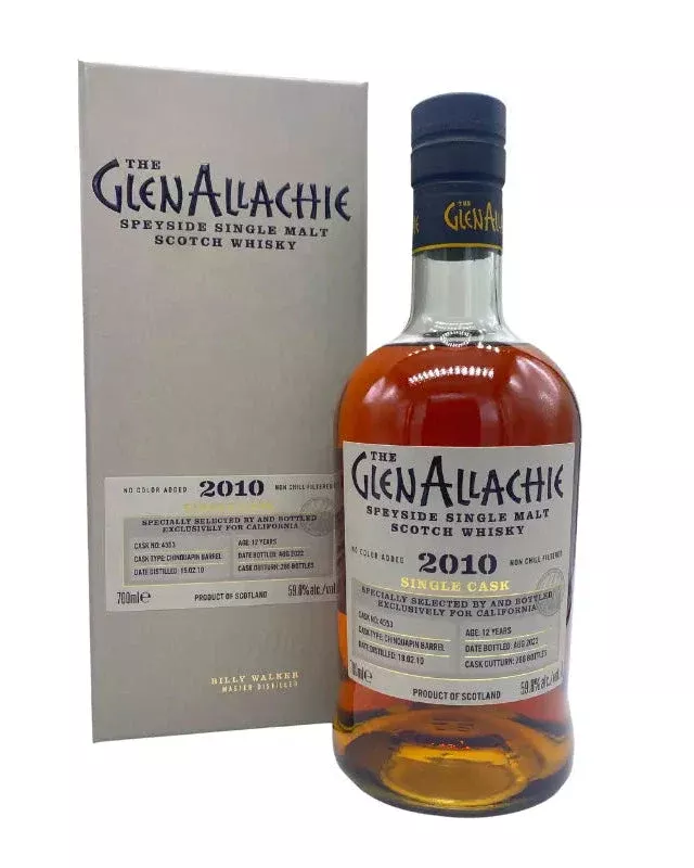 2010 GlenAllachie Chinquapin Virgin Oak 12 Year Old Single Malt Scotch Whisky 700ml