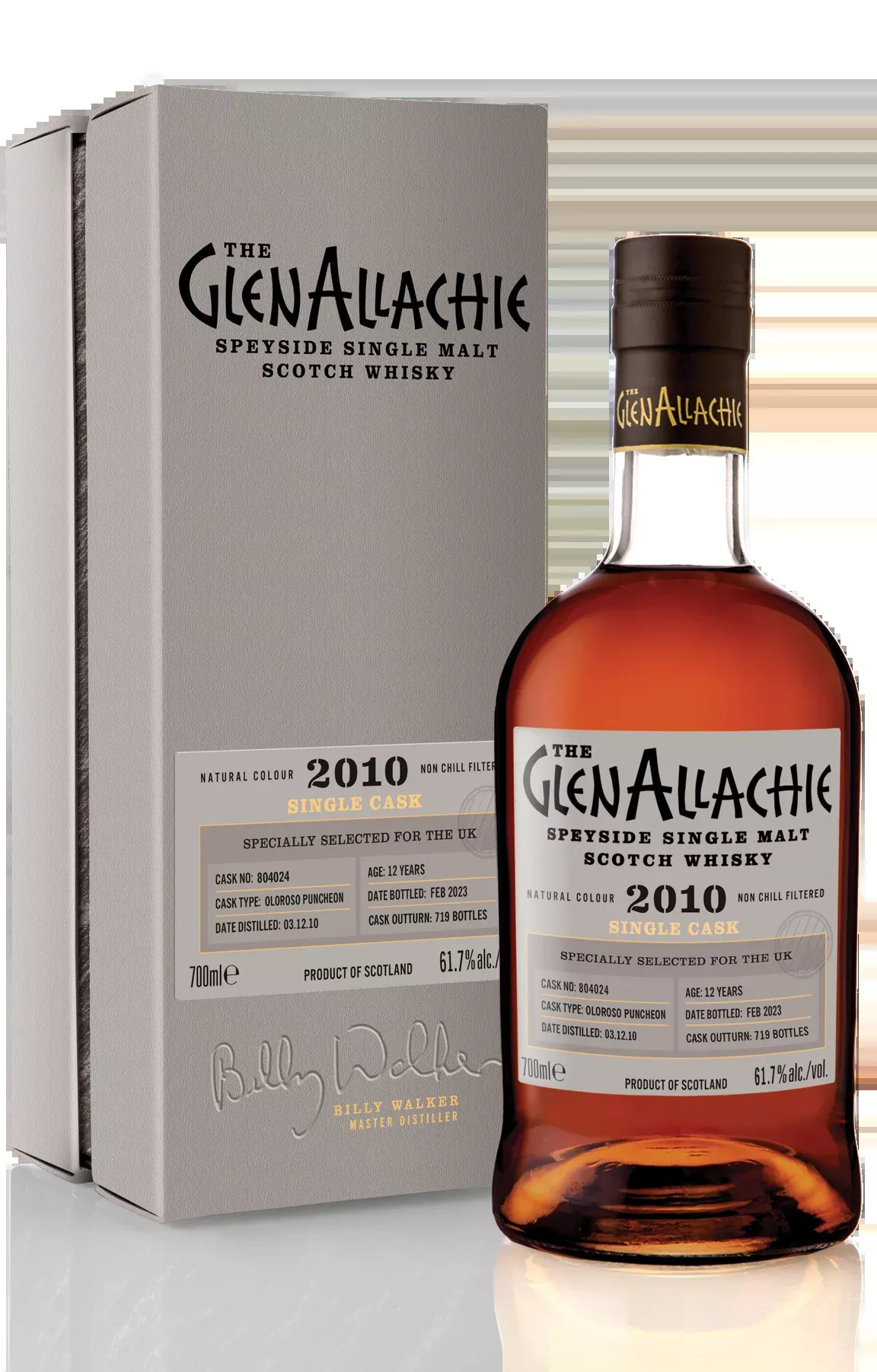 2010 GlenAllachie Single Cask Oloroso Puncheon Single Malt Scotch Whisky 700ml