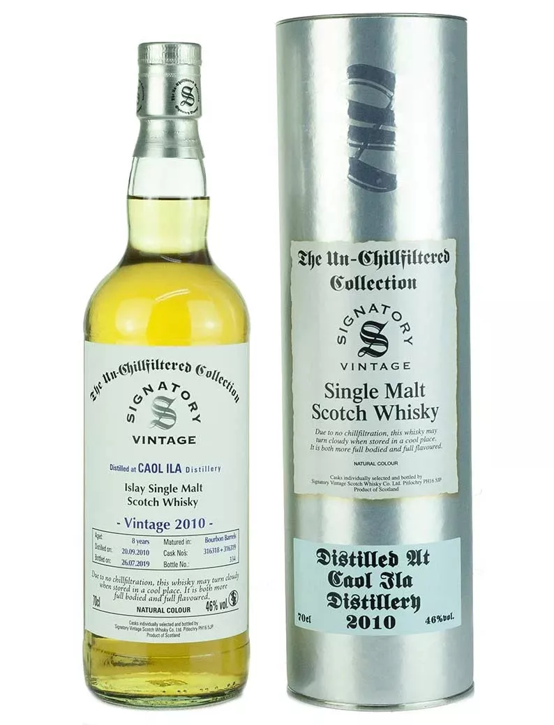 2010 Signatory Vintage The Un-Chillfiltered Collection Caol Ila 8 Year Old Single Malt Scotch Whisky 750ml