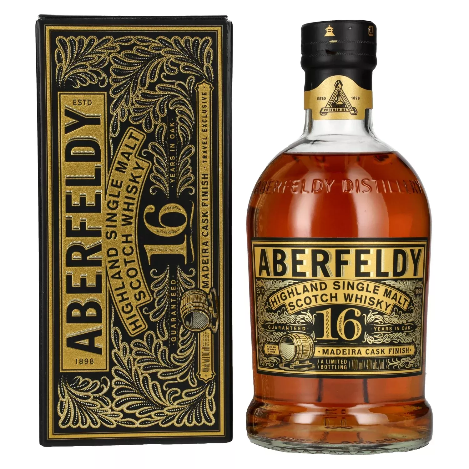 Aberfeldy 16 Years Old Highland Single Malt MADEIRA CASK FINISH 40% Vol. 0,7l in Giftbox
