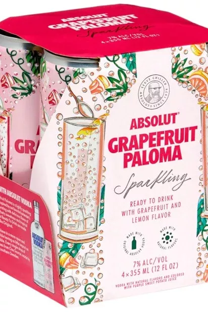 Absolut Grapefruit Paloma Sparkling Cocktail Can 4-Pack