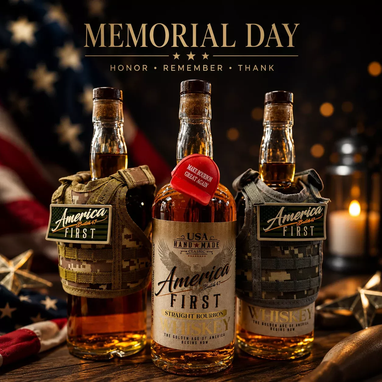 America First Batch 47 Straight Bourbon Whiskey 3Pk Bundle - 750ml
