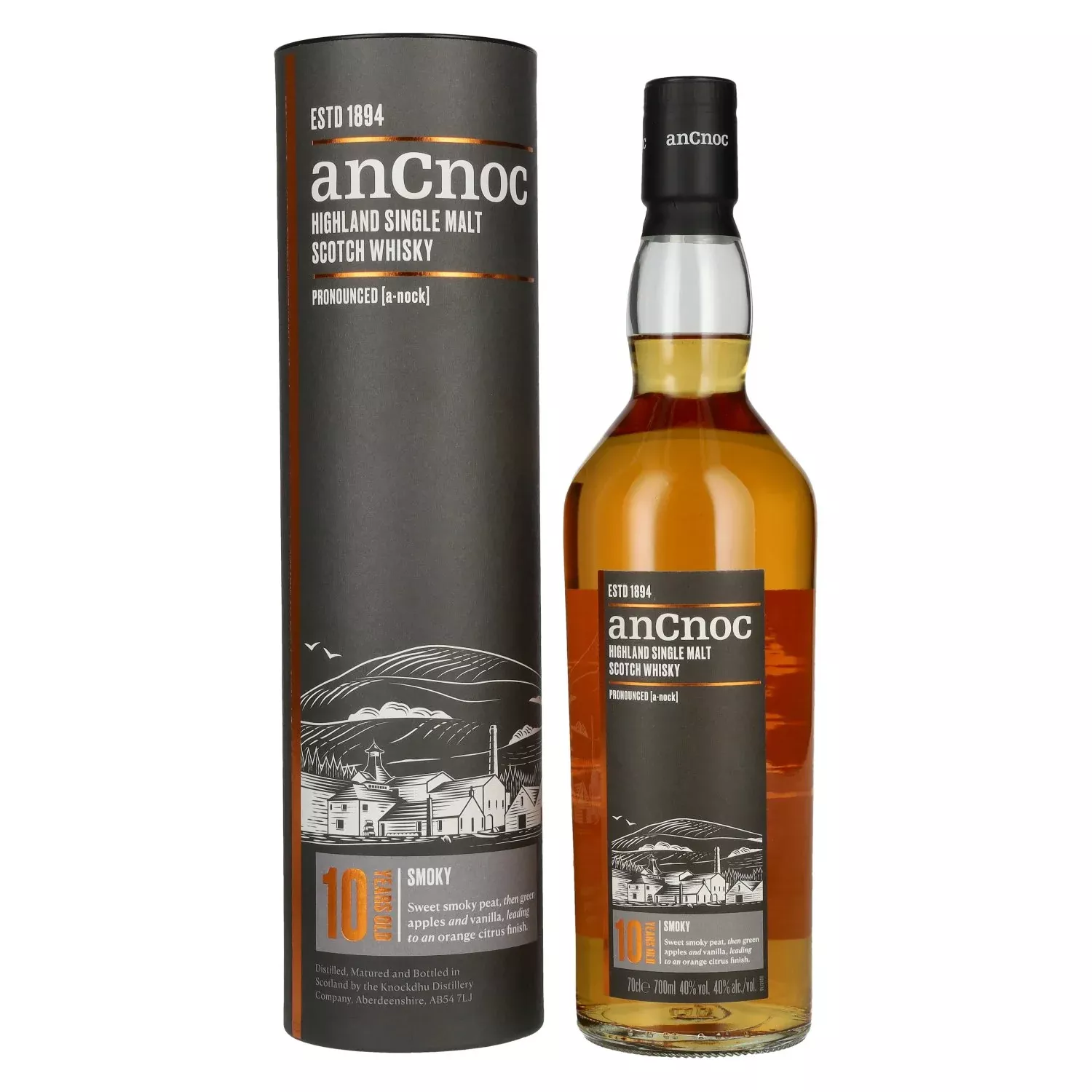 AnCnoc 10 Years Old Highland Single Malt 40% Vol. 0,7l in Giftbox