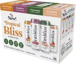 Carbliss Tropical Bliss Vodka Cocktail Variety 8-Pack