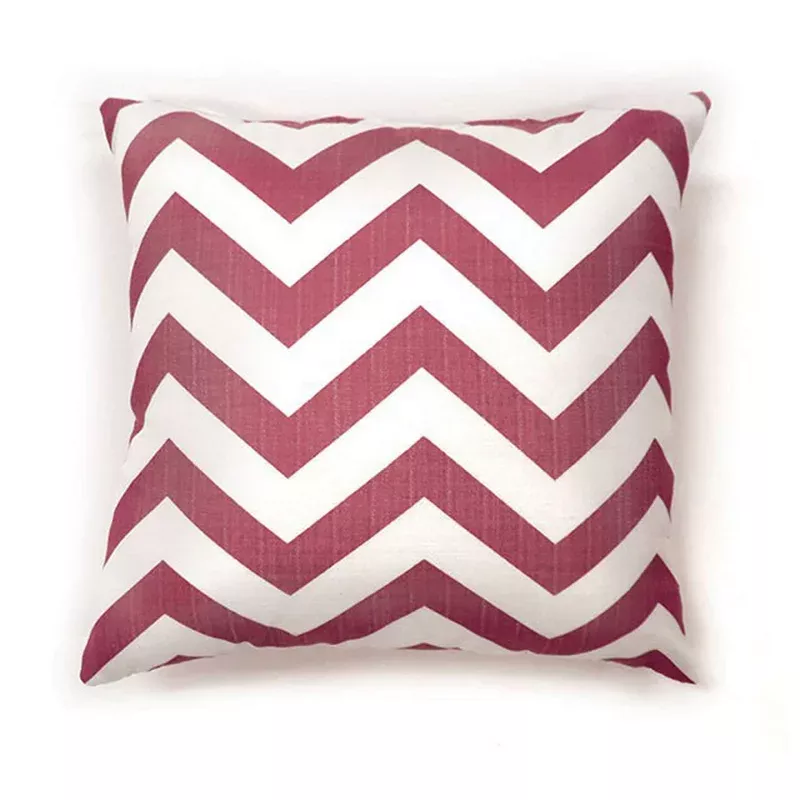 zoe contemporary pillow red chevron set of 2 – bm131595
