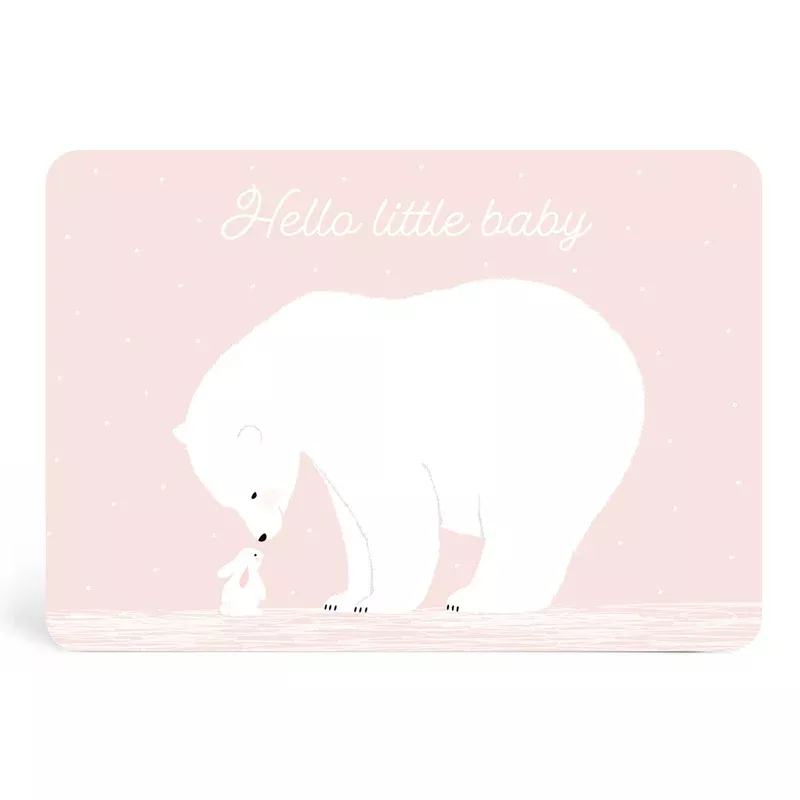 zu boutique card hello little baby rose