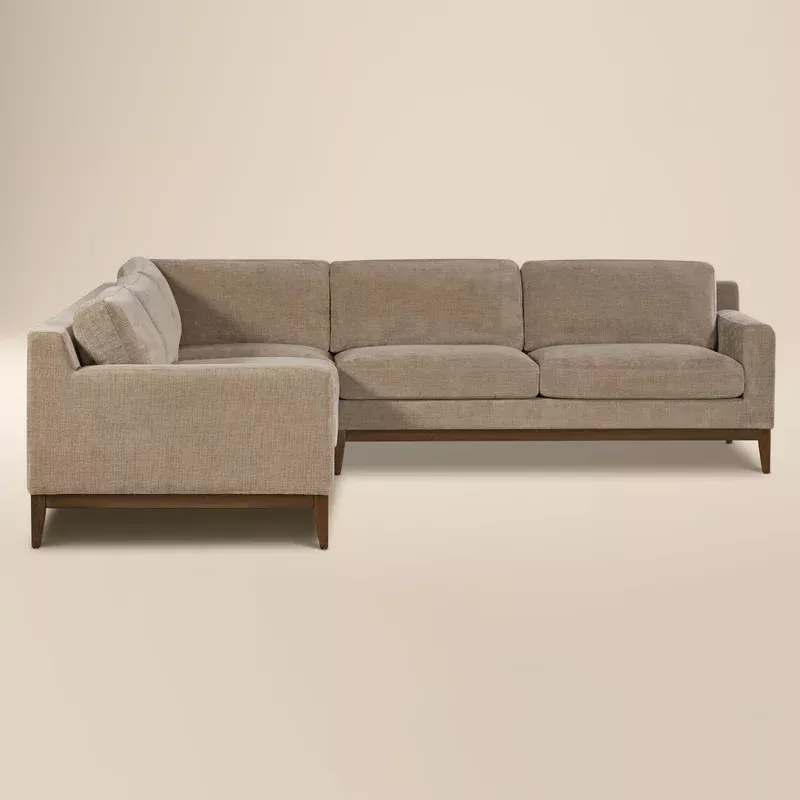 zyon 116″ corner sectional clove brown